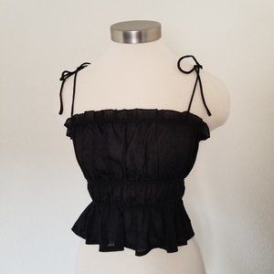 Princess Polly Smock Crop Top with Ties